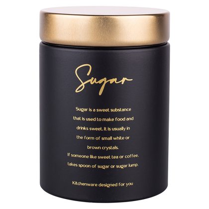 Кутия за съхранение на захар DECCOTA Glow Black