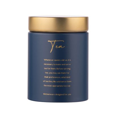 Кутия за съхранение на чай DECCOTA Glow Blue, синя