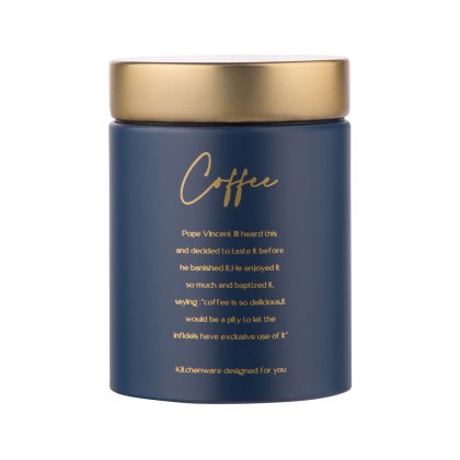 Кутия за съхранение на кафе DECCOTA Glow Blue, синя