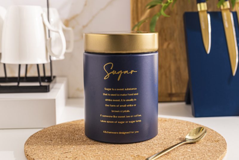 Кутия за съхранение на захар DECCOTA Glow Blue, синя